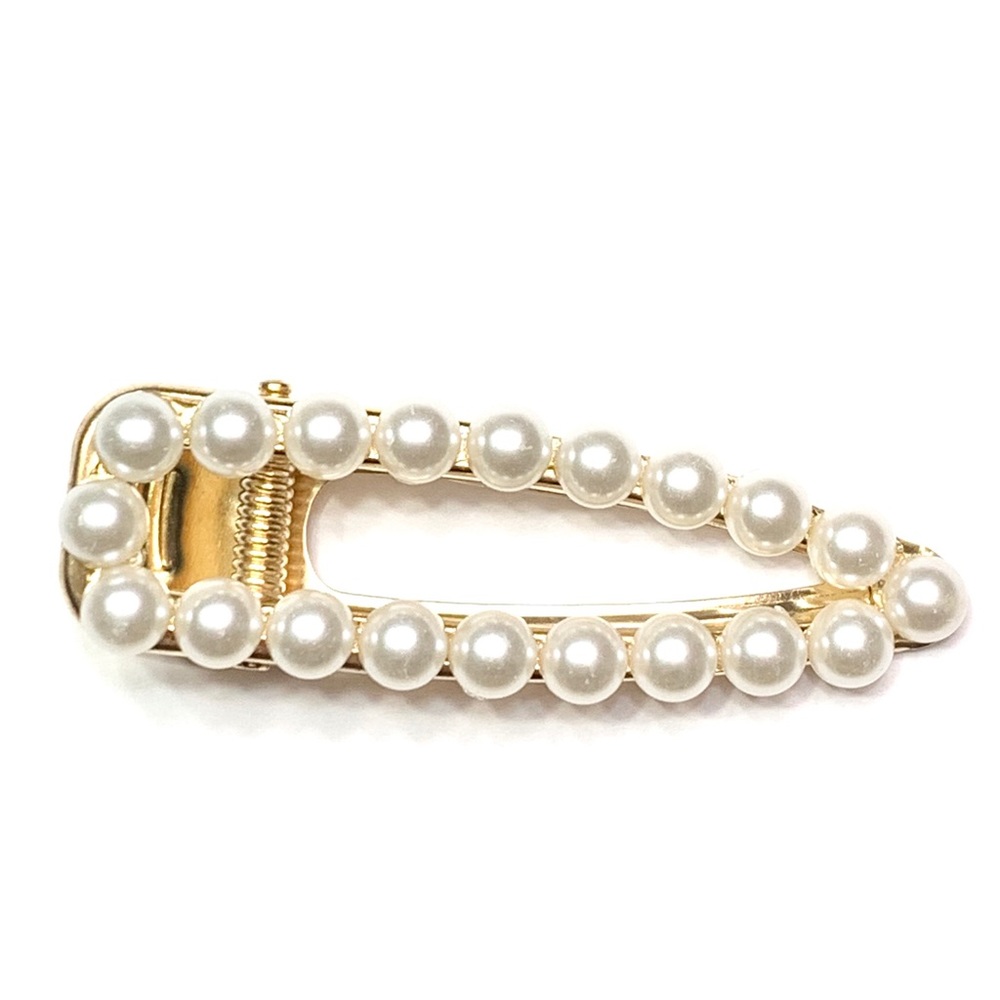 New Gold Pearl Hair Clip